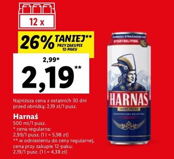 Lidl Piwo harnaś jasne pełne oferta