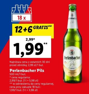 Lidl Piwo perlenbacher pils oferta