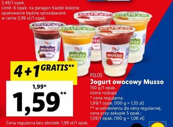 Lidl Jogurt truskawka pilos musso oferta