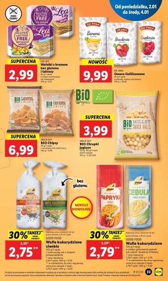 Lidl Wafle waniliowe lea life oferta