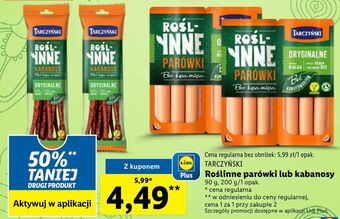 Lidl Kabanosy oryginalne tarczyński roślinne oferta