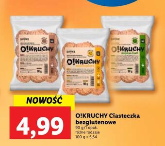 Lidl Ciasteczka bezglutenowe migdałowe o!kruchy oferta