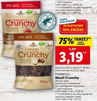 Lidl Crownfield musli crunchy 350g oferta