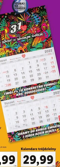 Lidl Kalendarz trójdzielny oferta
