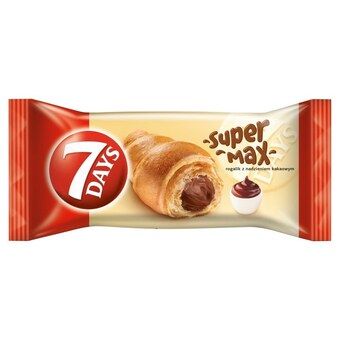 E.Leclerc 7 days super max rogalik z nadzieniem kakaowym 110 g oferta