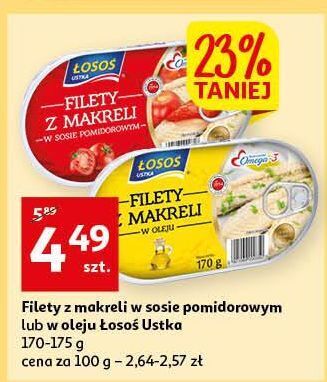 Auchan Filety z makreli w sosie pomidorowym łosoś ustka oferta