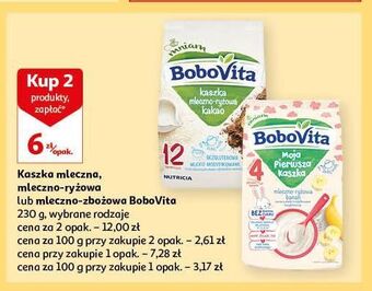 Auchan Kaszka mleczno-ryżowa kakaowa bobovita oferta