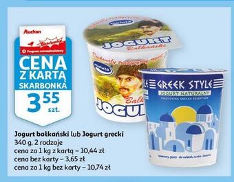 Auchan Jogurt naturalny bałkański maluta oferta