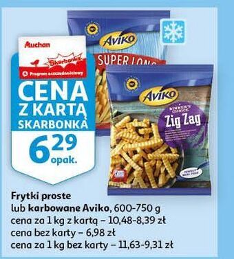 Auchan Frytki karbowane aviko zig zag oferta