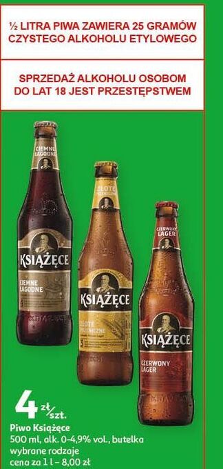 Auchan Piwo książęce złote pszeniczne oferta