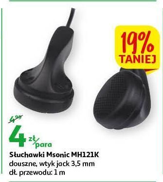 Auchan Słuchawki mh-121k msonic oferta