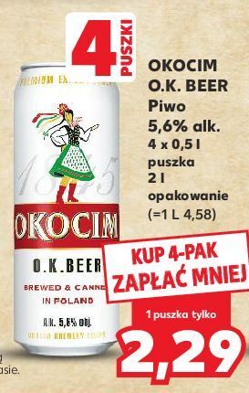 Kaufland Piwo okocim o.k. beer oferta