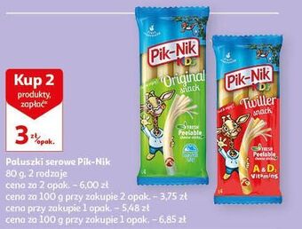 Auchan Paluszki serowe original pik-nik kids oferta