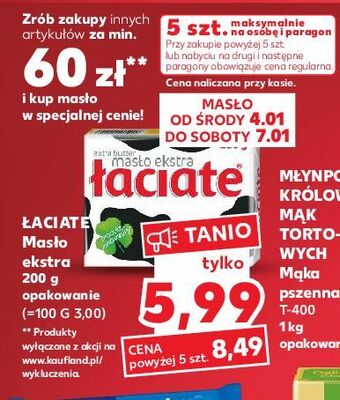 Kaufland Masło ekstra łaciate oferta