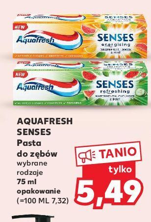 Kaufland Pasta do zębów refreshing aquafresh senses oferta