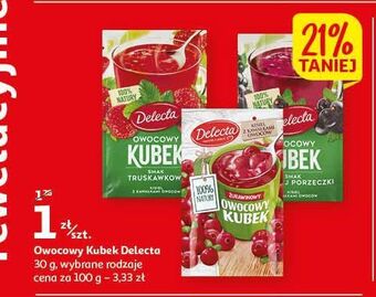Auchan Kisiel czarna porzeczka z kawałkami owoców delecta owocowy kubek oferta