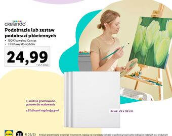 Lidl Podobrazie płócienne 25 x 30 cm crelando oferta