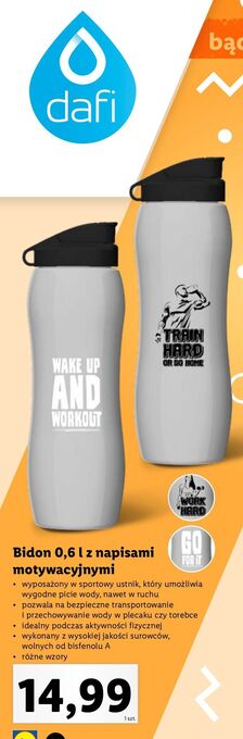 Lidl Bidon 600 ml dafi oferta