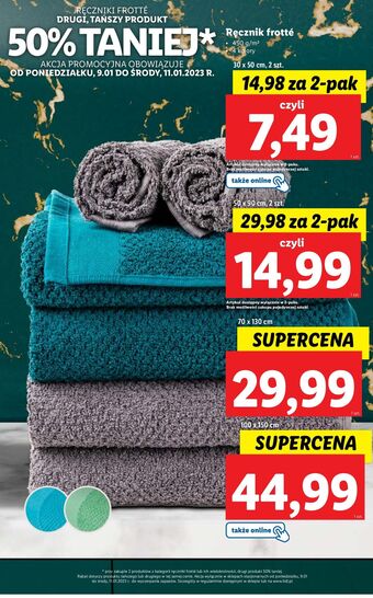 Lidl Ręcznik frotte 50 x 90 cm oferta