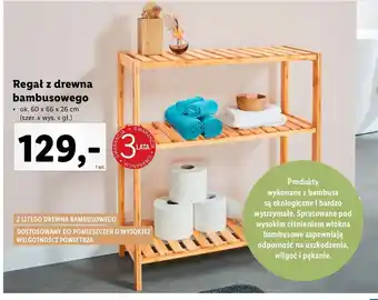 Lidl Regał z drewna bambusowego 60 x 66 26 cm oferta