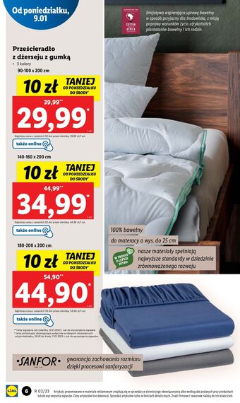 Lidl Prześcieradło z dżerseju gumką 180-200 x 200 cm oferta