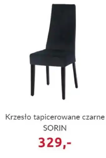 Agata Meble Krzesło tapicerowane czarne Sorin oferta