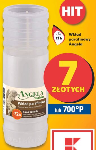 Kaufland Wkład parafinowy angela 72 h bolsius oferta