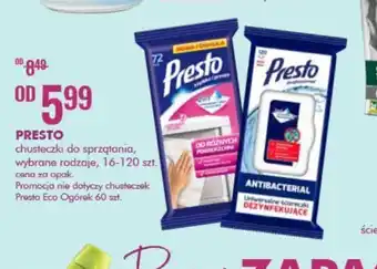 SuperPharm Presto chusteczki do sprzątania 16-120sztuk oferta