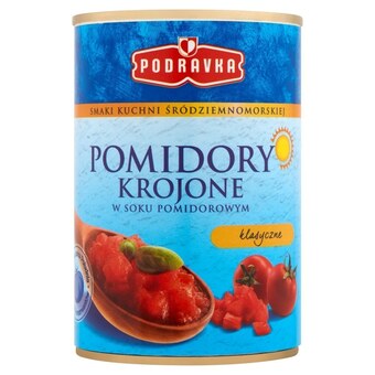 Społem Podravka smaki kuchni śródziemnomorskiej pomidory krojone w soku pomidorowym klasyczne 400 g oferta
