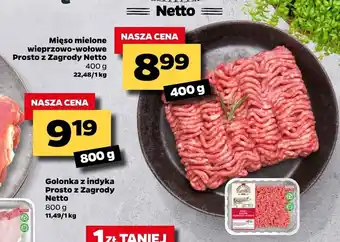 Netto Mięso mielone wieprzowo-wołowe Prosto z Zagrody Netto 400g oferta