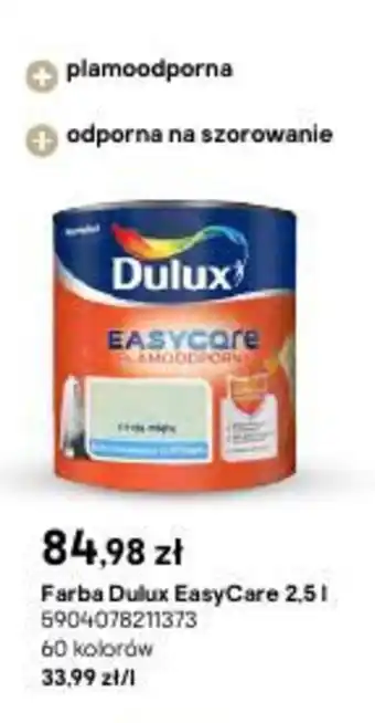 Castorama Dulux Farba EasyCare 2,5l 60 kolorów oferta