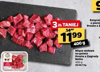 Netto Mięso wołowe na gulasz Prosto z Zagrody Netto 400 g oferta