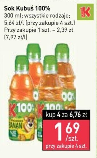 Stokrotka Kubuś sok 100% 300ml oferta