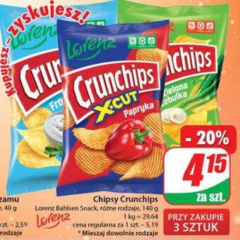 Chipsy paprykowe crunchips x-cut