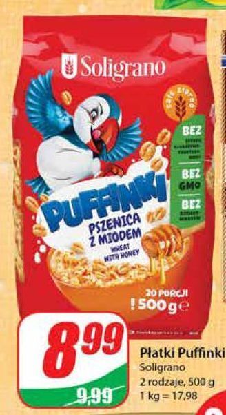 Dino Płatki pszenica z miodem puffinki soligrano oferta