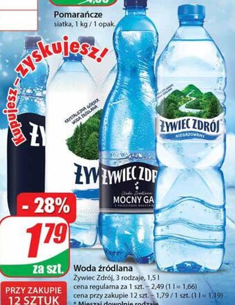 Dino Woda mocny gaz żywiec zdrój oferta