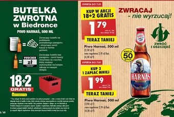 Biedronka Piwo harnaś jasne pełne oferta