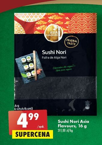 Biedronka Prażone liście alg morskich sushi nori asia flavours oferta