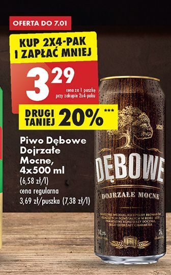 Biedronka Piwo dębowe dojrzałe mocne oferta