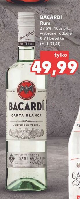 Kaufland Rum bacardi carta blanca oferta