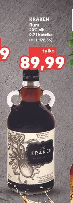Kaufland Rum the kraken black spiced oferta