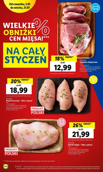Lidl Łopatka wieprzowa bez kości rzeźnik codzienna dostawa oferta
