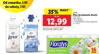 Lidl Płyn do płukania lenor sensitive oferta