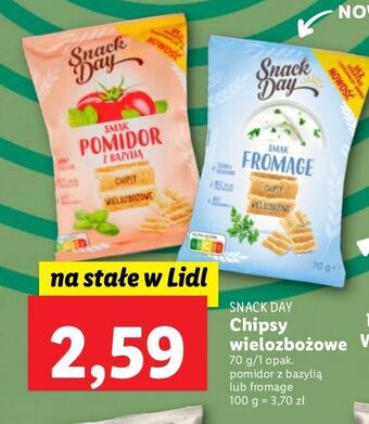 Lidl Chipsy wielozbożowe fromage snack day oferta