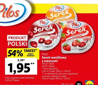 Lidl Serek z truskawkami pilos oferta