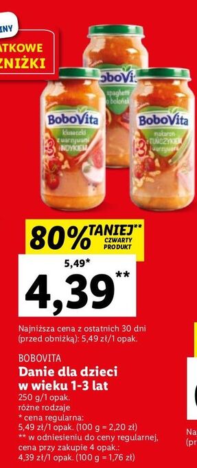 Lidl Kluseczki z warzywami i indykiem bobovita oferta
