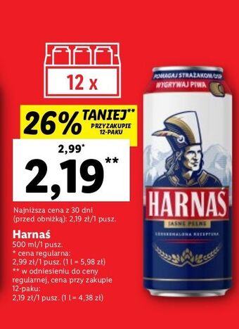Lidl Piwo harnaś jasne pełne oferta