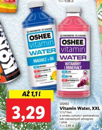Lidl Napój magnez+b6 oshee vitamin water oferta