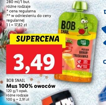 Lidl Mus banan truskawka bob snail oferta