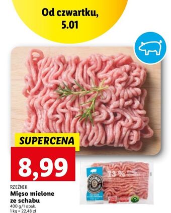 Lidl Mięso mielone ze schabu rzeźnik codzienna dostawa oferta